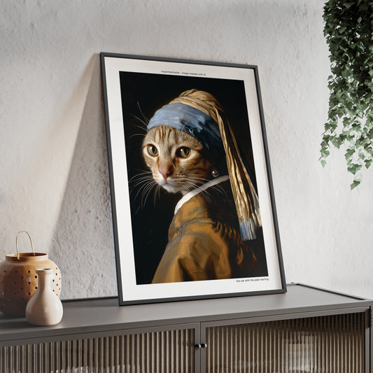 Fotodruck: "The Cat with the Pearl Earring"